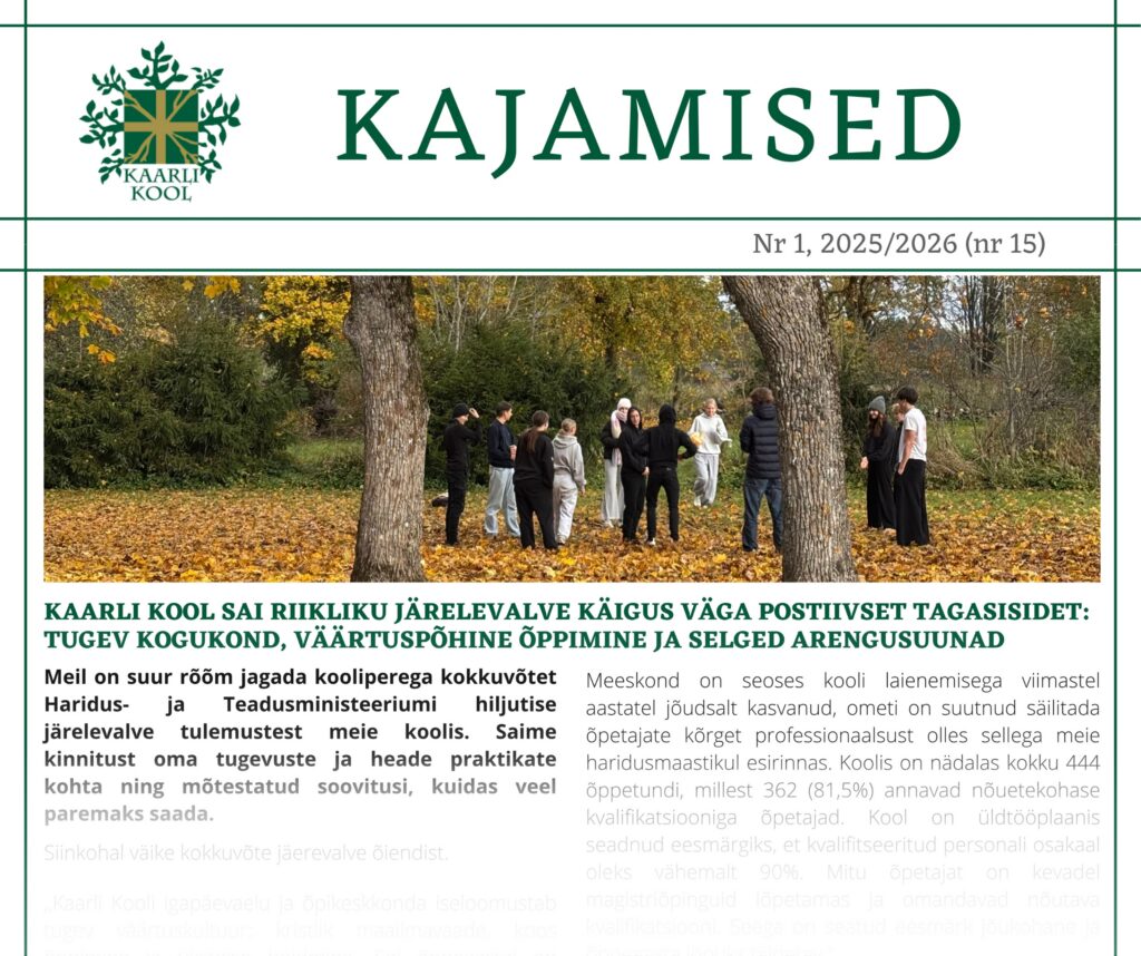 Ilmus Kajamiste uus number Ilmus Kajamiste uus number