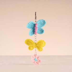 Heegeldatud võtmehoidja -  sinine liblikas