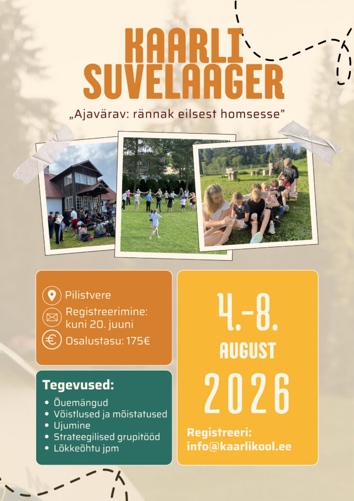 Registreerimine suvelaagrisse on alanud!