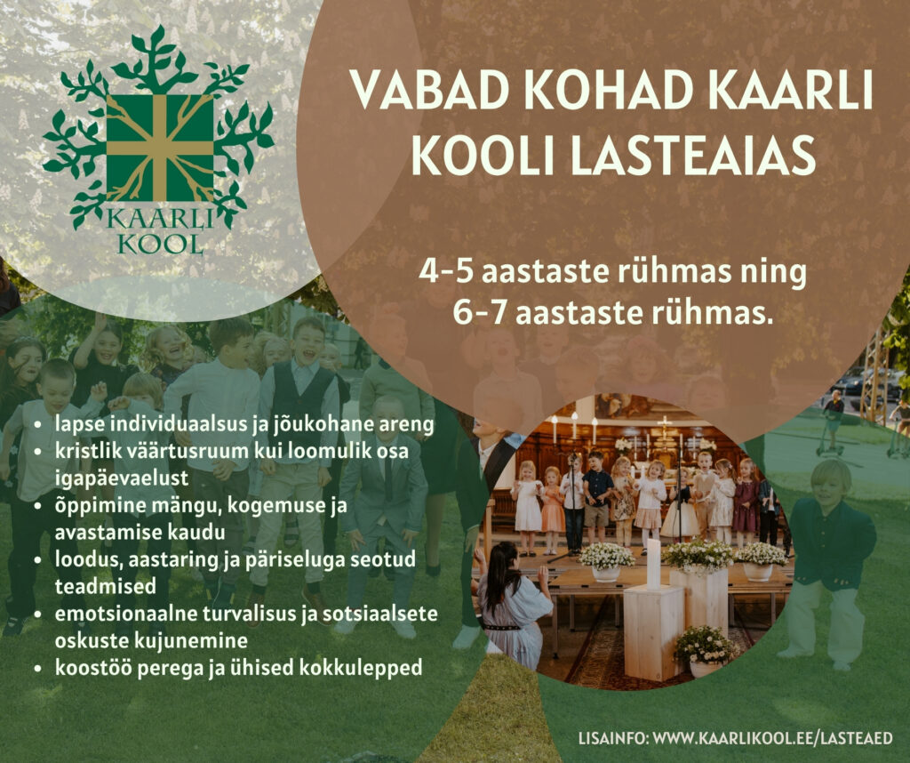 Vabad kohad Kaarli Kooli lasteaias